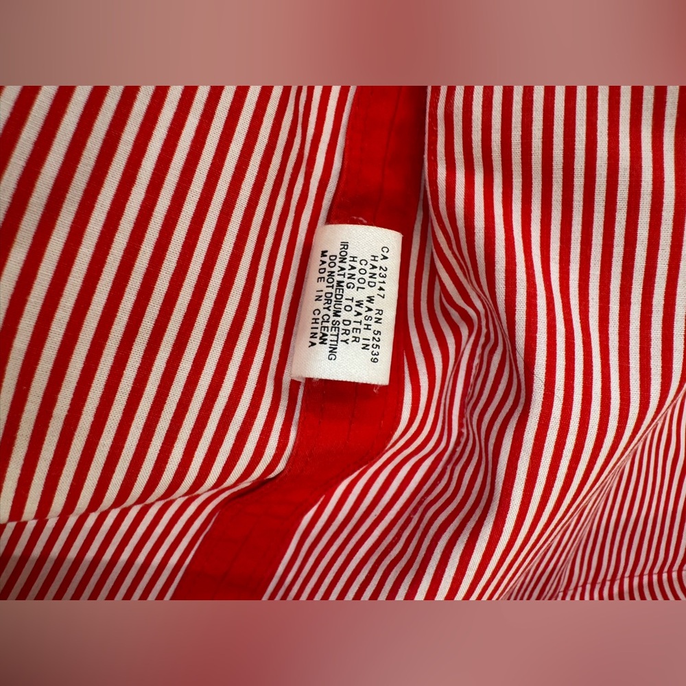 Red Spring Jacket W/ Striped Lining & Silver Clas… - image 6